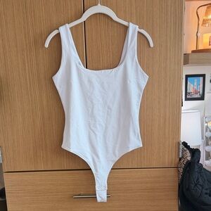 White Sleeveless Bodysuit